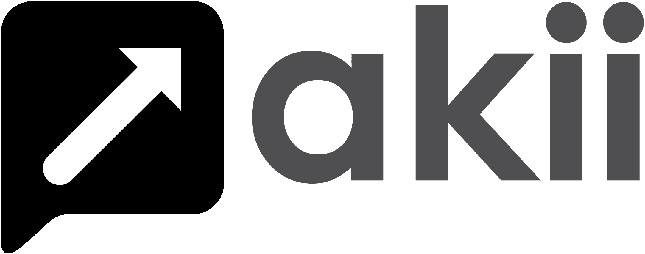 Akii agentic AI visibility intelligence system logo in black - for use on light backgrounds