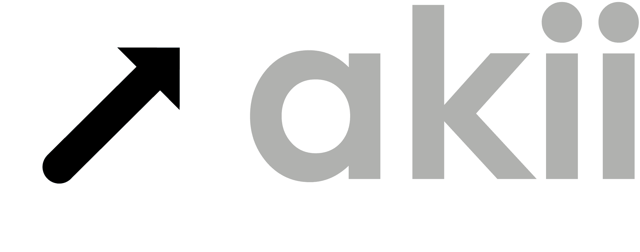 Akii agentic AI visibility intelligence system logo in white - for use on dark backgrounds