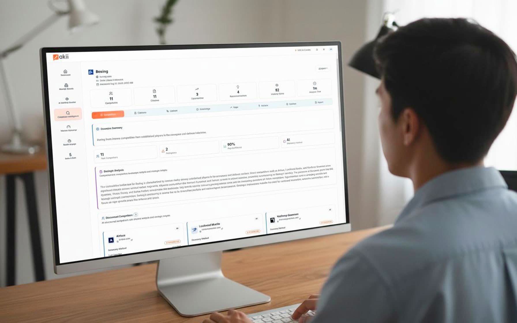 Akii Competitor Intelligence Dashboard - Competitive Analysis Interface