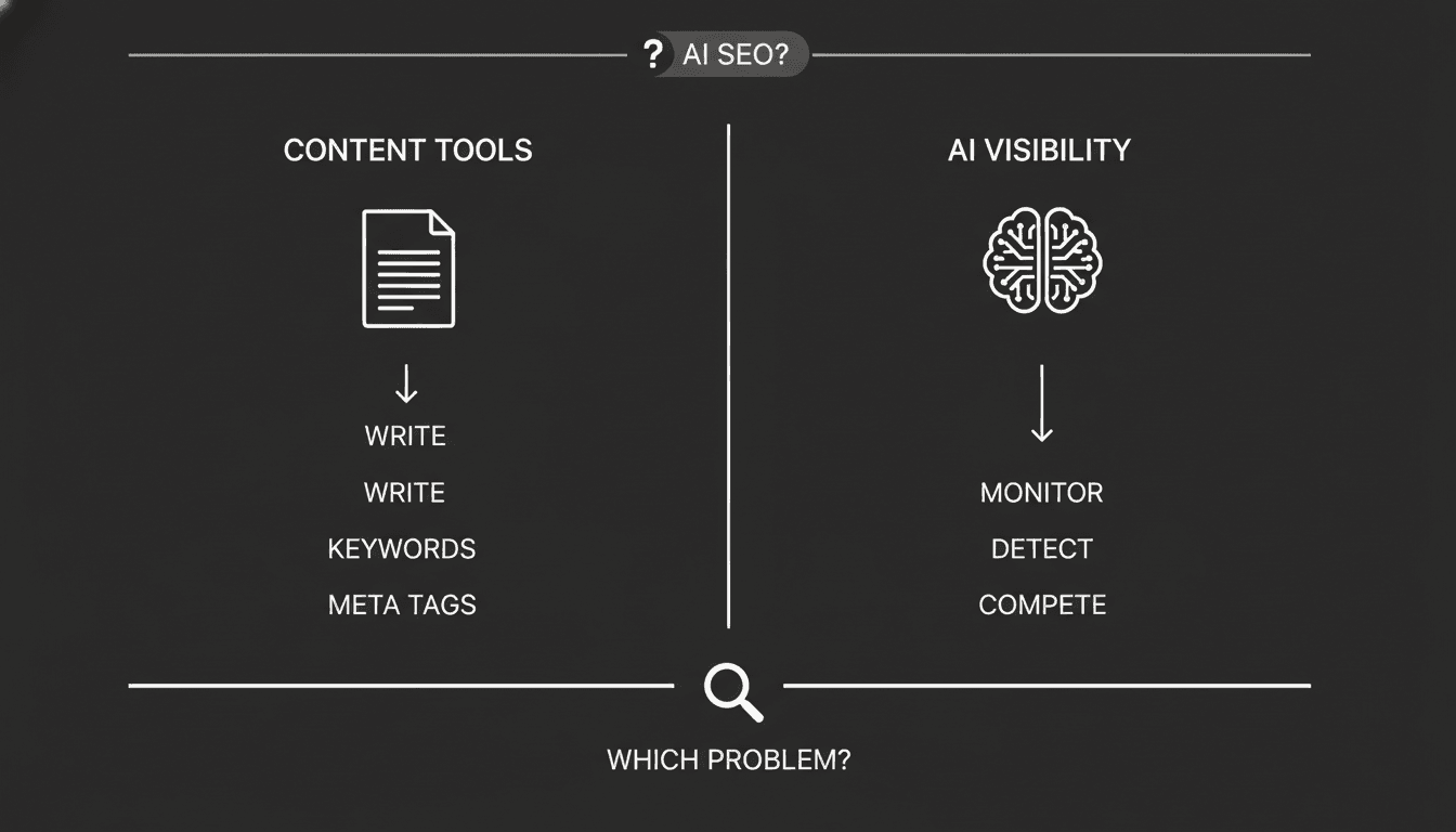 AI Visibility vs AI SEO Tools