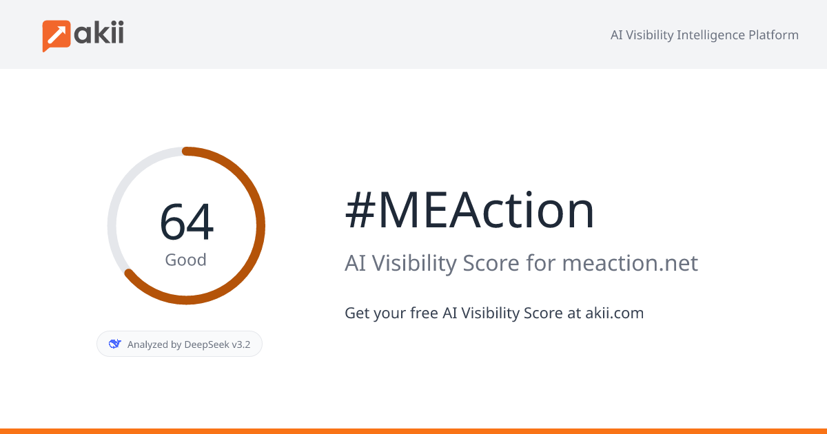 #MEAction AI Visibility Score