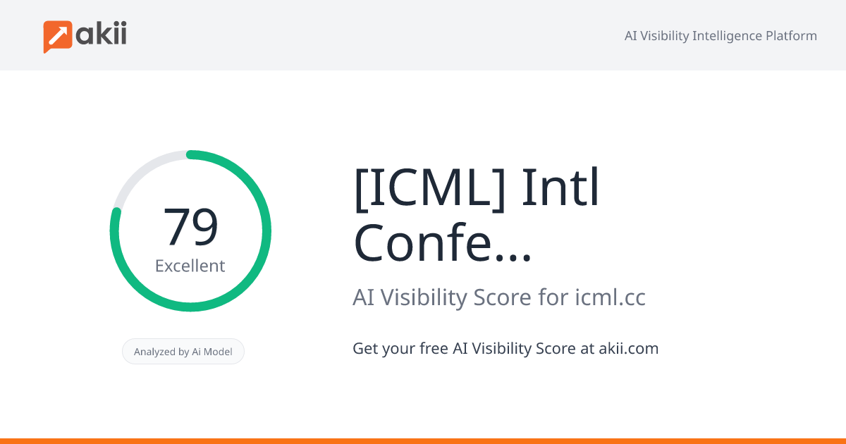 [ICML] Int'l Conference on Machine Learning AI Visibility Score