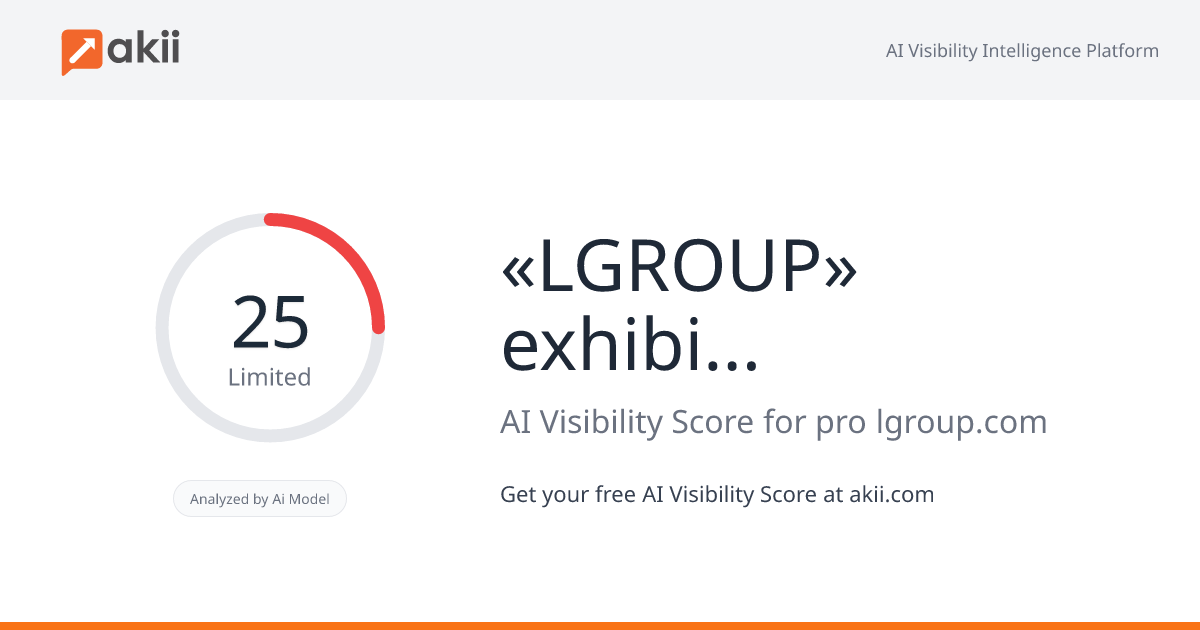 «LGROUP» - exhibition stands contractor in UAE and Russia AI Visibility Score