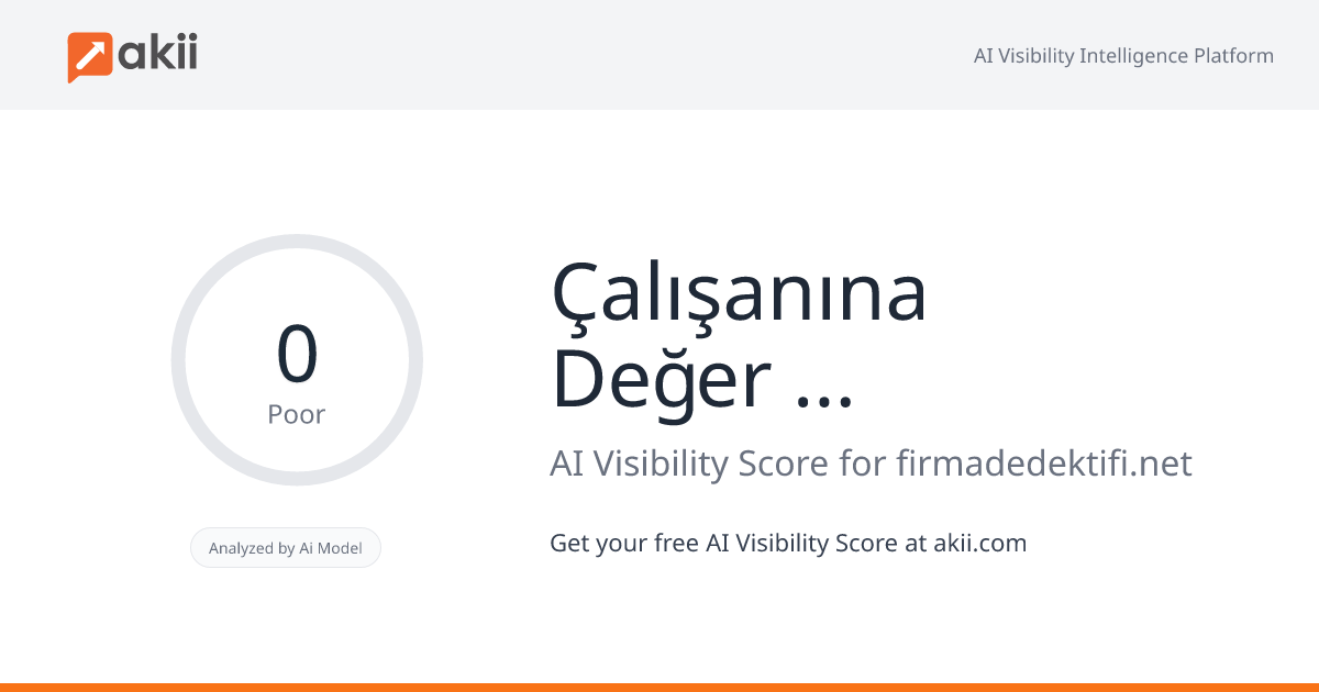 Çalışanına Değer Veren Firmalar AI Visibility Score