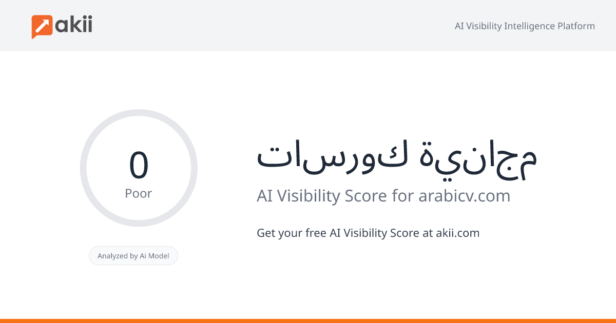 كورسات مجانية AI Visibility Score