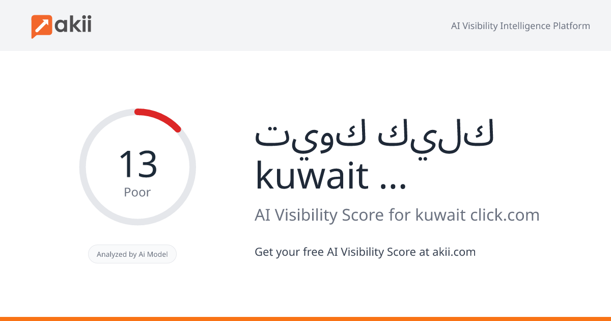 كويت كليك-kuwait-click AI Visibility Score