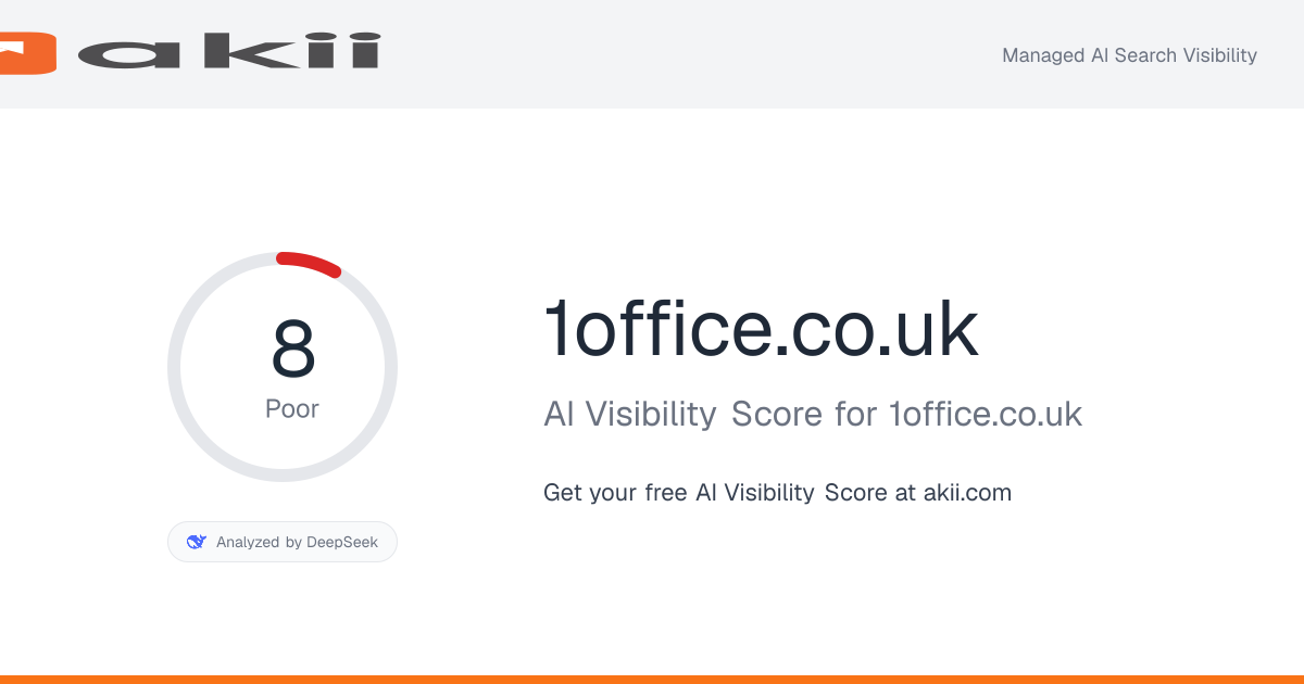 1office.co.uk AI Visibility Score preview