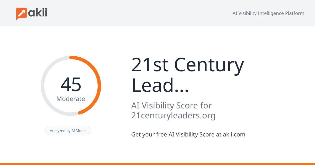 21st Century Leaders Foundation AI Visibility Score