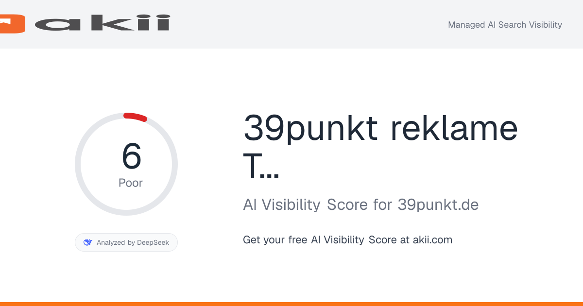 39punkt reklame Thorsten Hardel AI Visibility Score preview