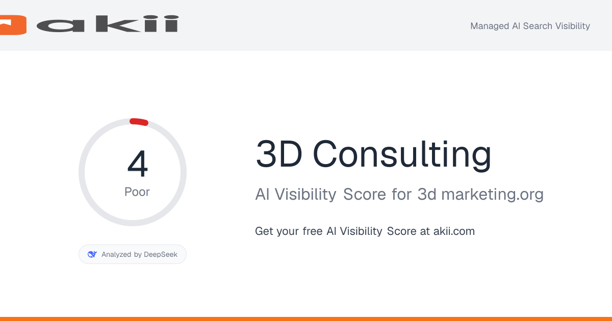 3D Consulting AI Visibility Score preview