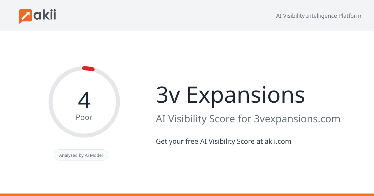 3v Expansions AI Visibility Score