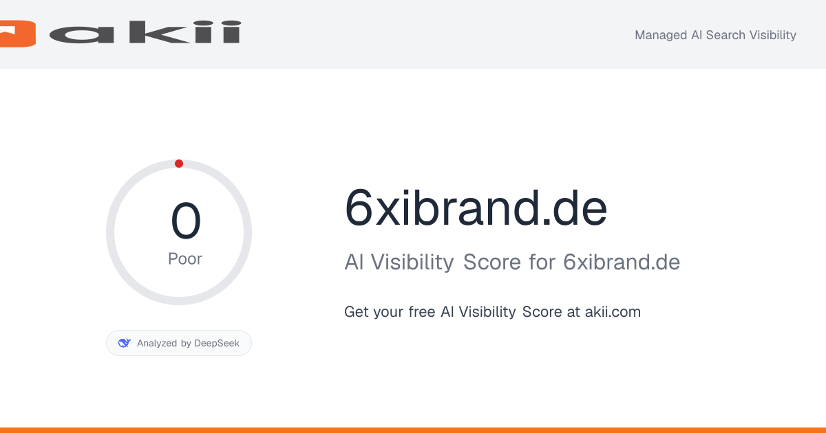 6xibrand.de AI Visibility Score preview