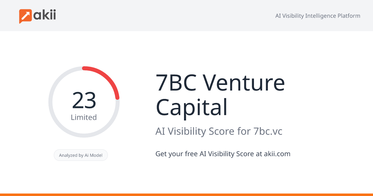 7BC Venture Capital AI Visibility Score
