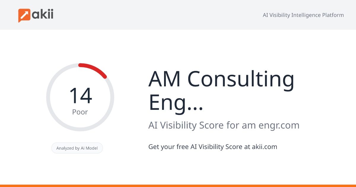 A&M Consulting Engineers AI Visibility Score