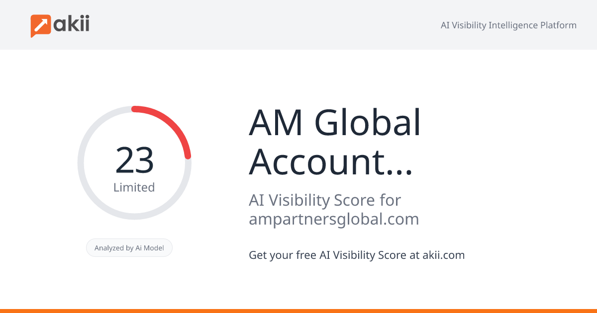A&M Global Accounting LLC AI Visibility Score