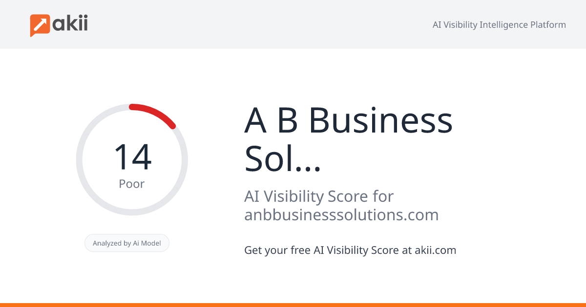 A & B Business Solutions AI Visibility Score