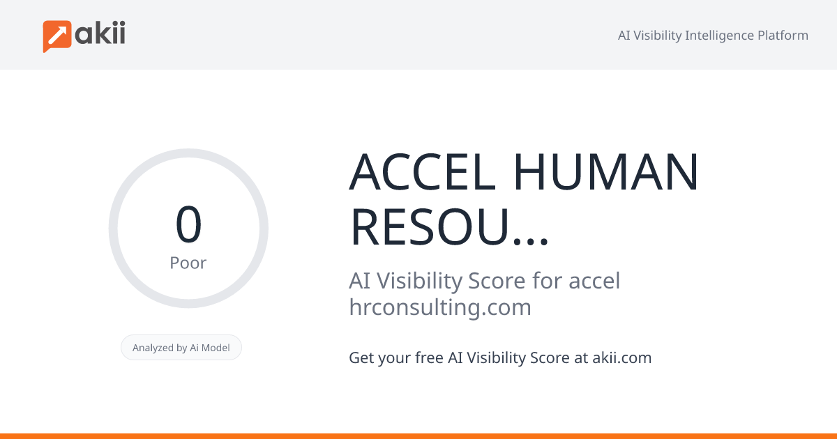 ACCEL HUMAN RESOURCE CONSULTANTS AI Visibility Score