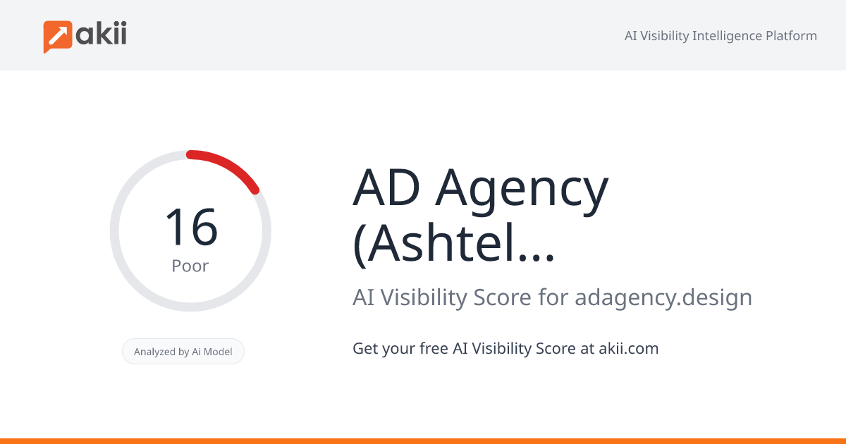 AD Agency (Ashtel Design Agency) AI Visibility Score