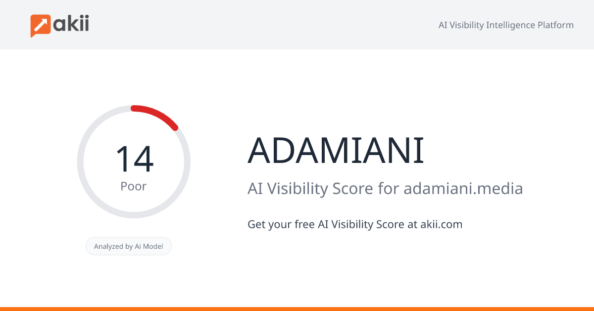 ADAMIANI AI Visibility Score