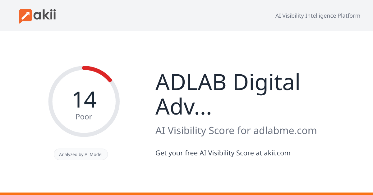 ADLAB Digital Advertising LLC AI Visibility Score