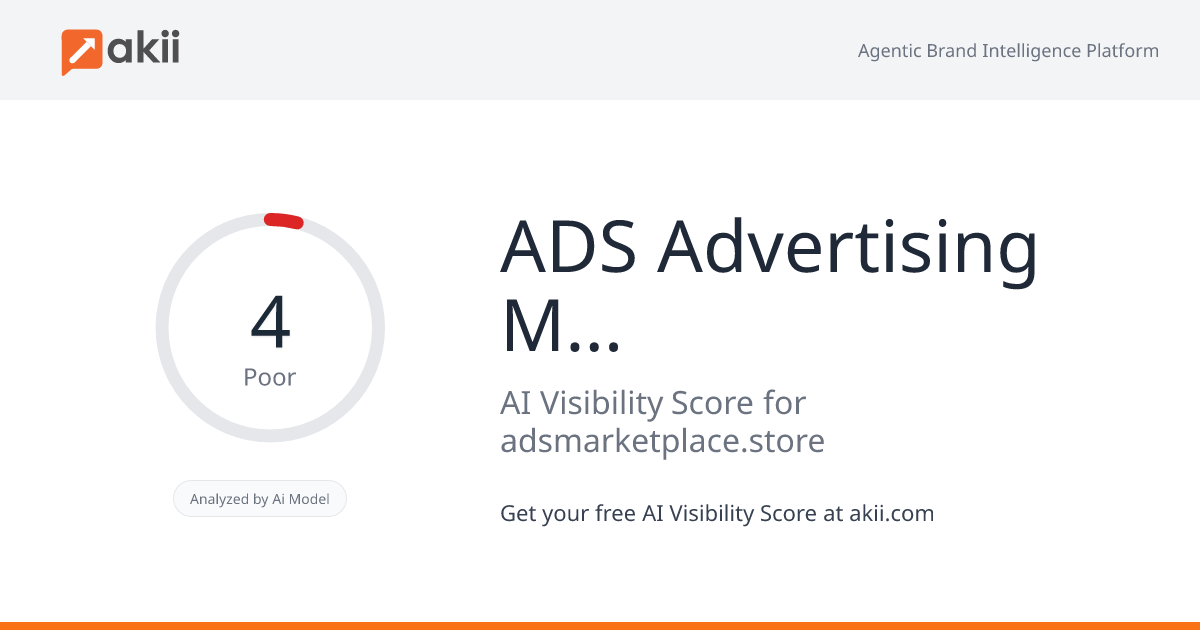 ADS Advertising Materials AI Visibility Score