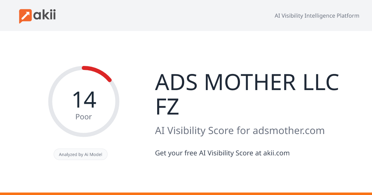 ADS MOTHER LLC-FZ AI Visibility Score