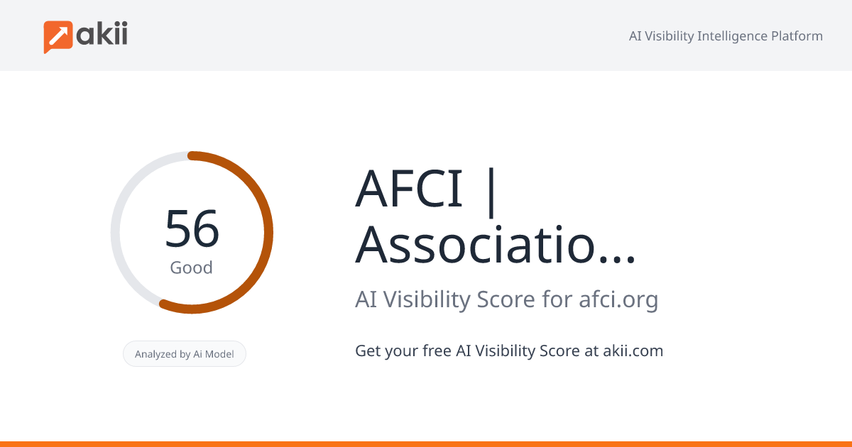 AFCI | Association of Film Commissioners International AI Visibility Score