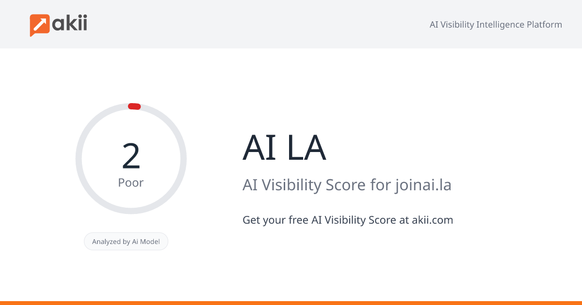 AI LA AI Visibility Score