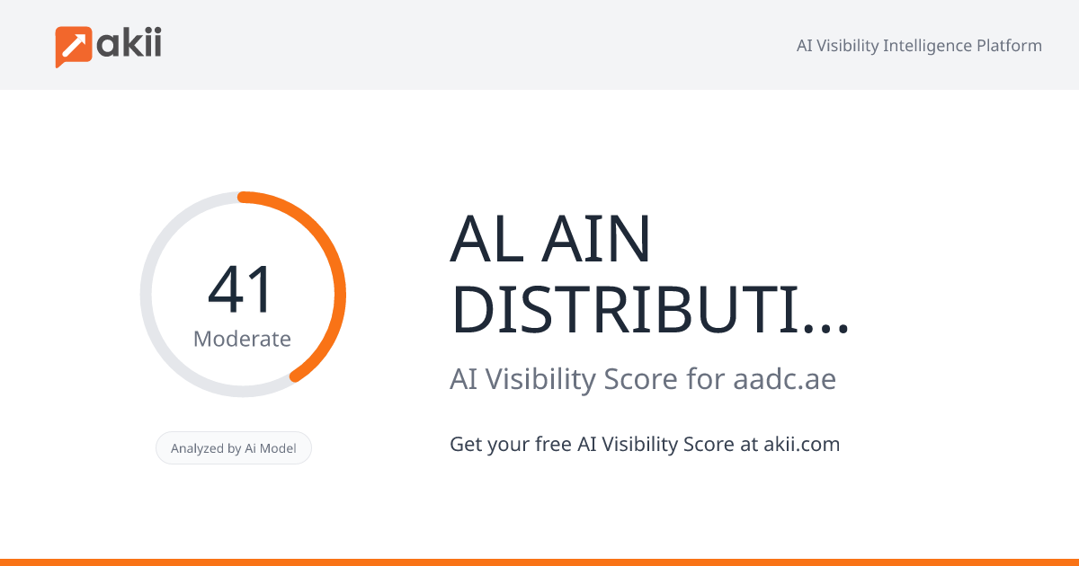 AL AIN DISTRIBUTION COMPANY ( J . S . C . ). AI Visibility Score
