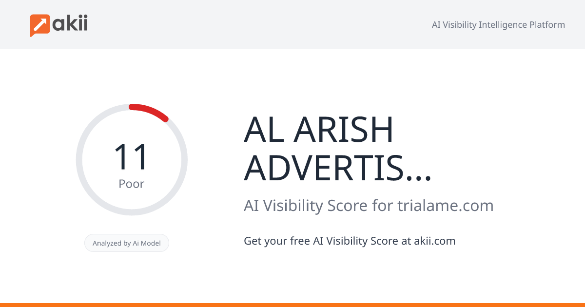 AL ARISH ADVERTISING PRODUCTION & DESIGN AI Visibility Score