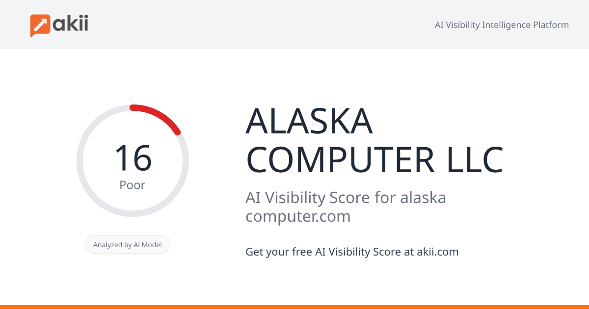 ALASKA COMPUTER LLC AI Visibility Score