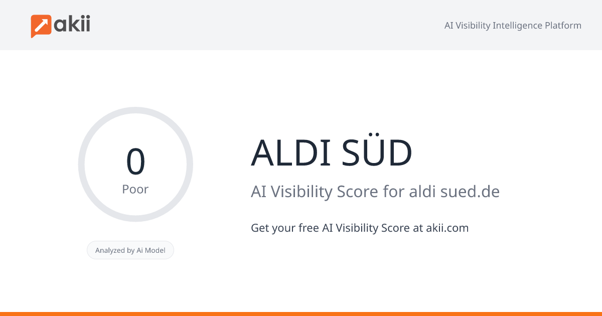 ALDI SÜD AI Visibility Score