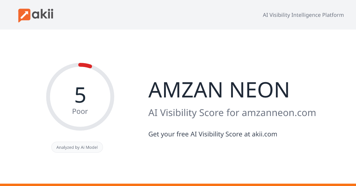 AMZAN NEON AI Visibility Score