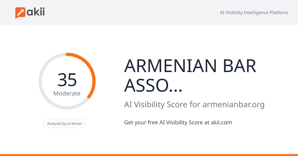 ARMENIAN BAR ASSOCIATION AI Visibility Score