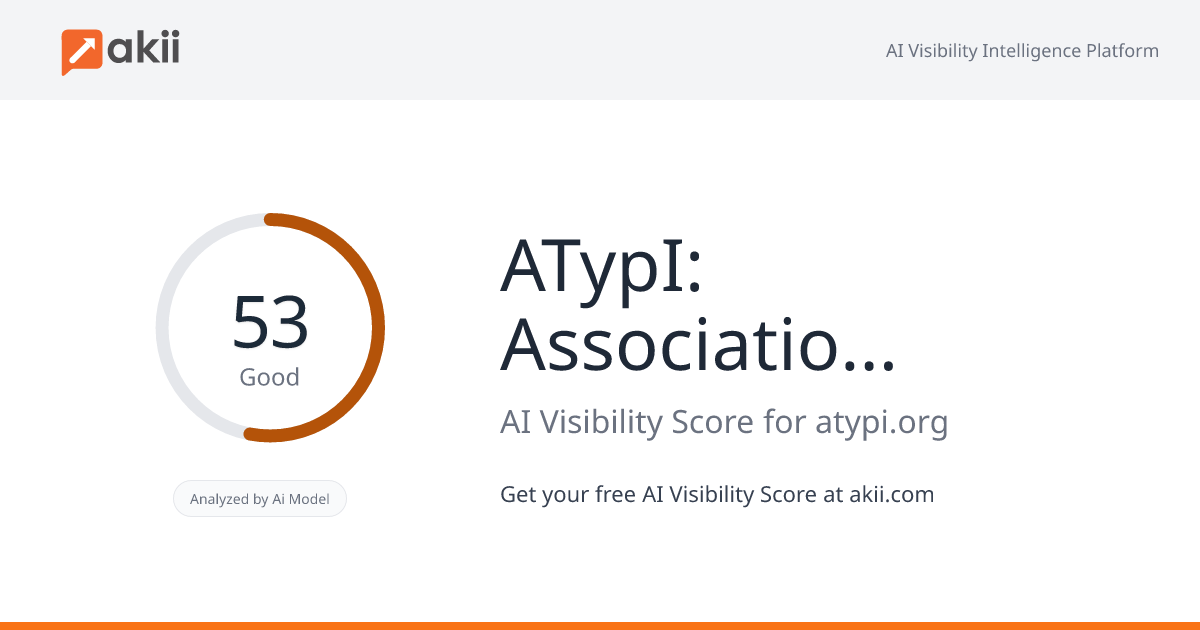 ATypI: Association Typographique Internationale AI Visibility Score