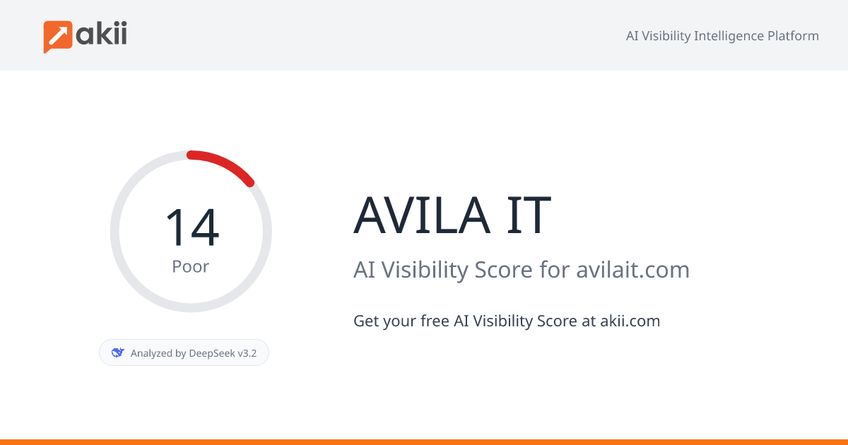 AVILA IT AI Visibility Score