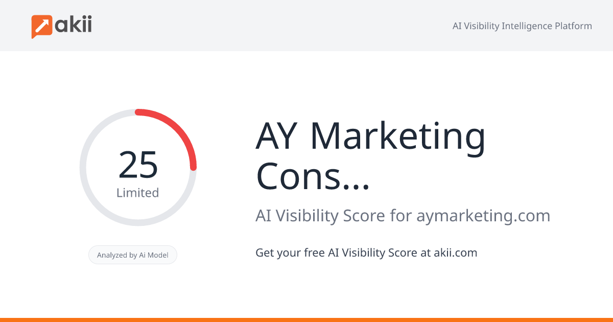AY Marketing Consultancy AI Visibility Score