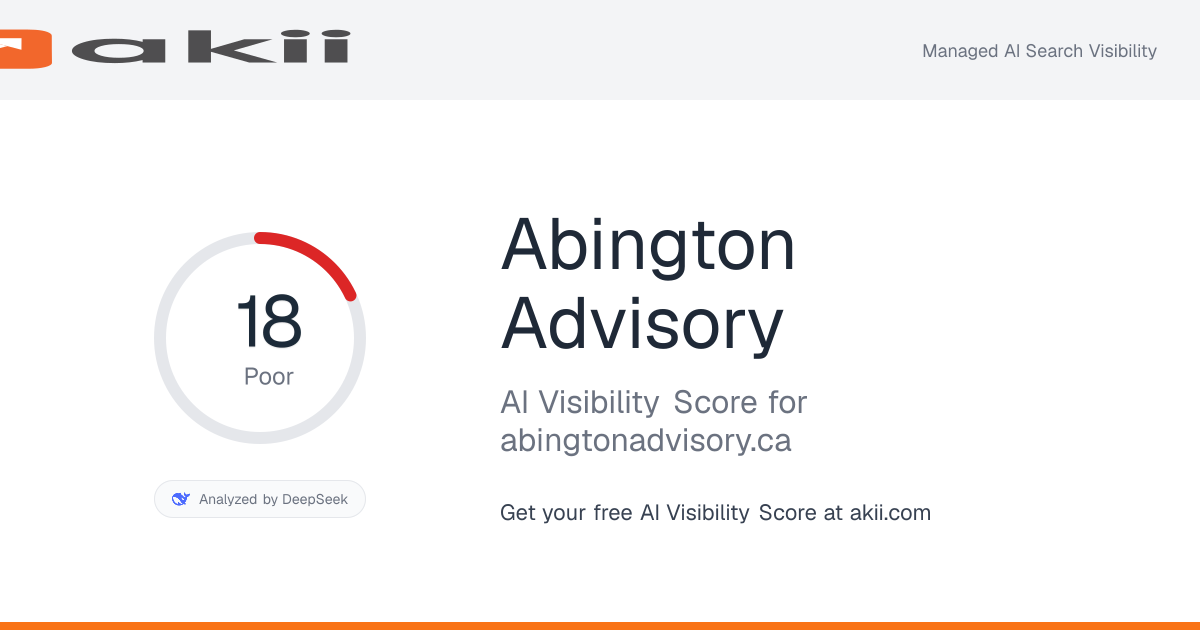 Abington Advisory AI Visibility Score preview
