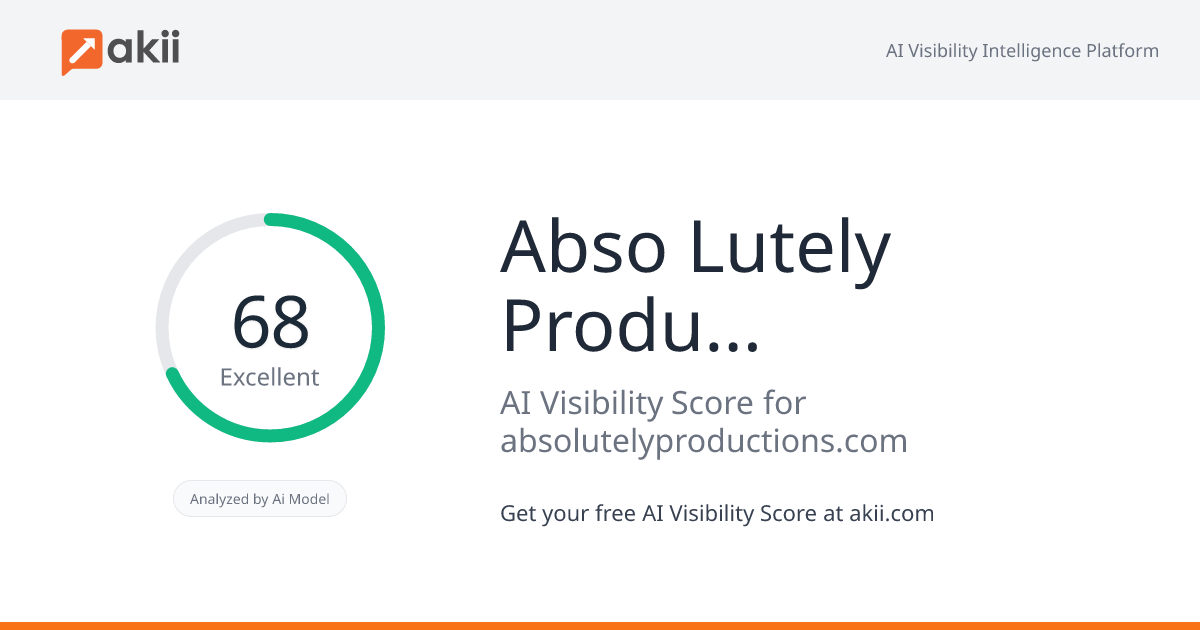 Abso Lutely Productions AI Visibility Score
