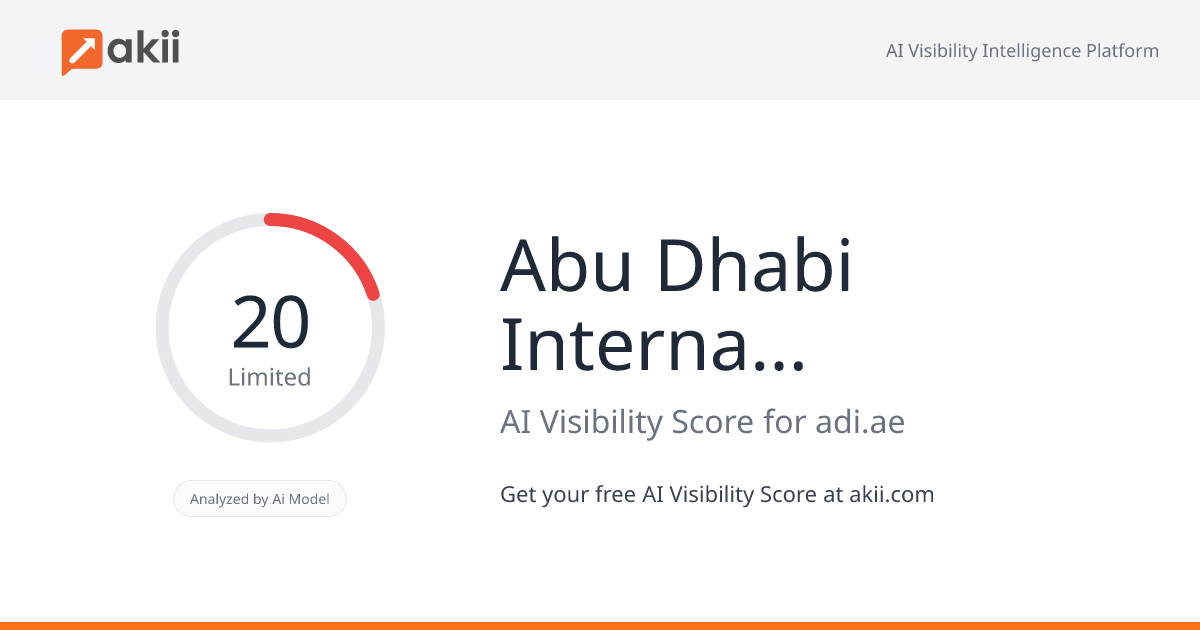 Abu Dhabi International Medical Services LLC AI Visibility Score