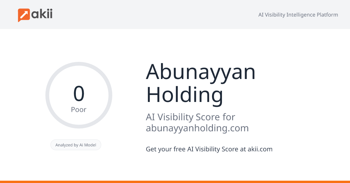 Abunayyan Holding AI Visibility Score