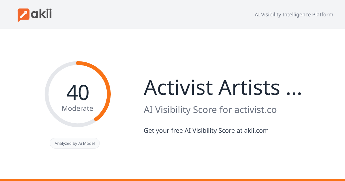 Activist Artists Management AI Visibility Score