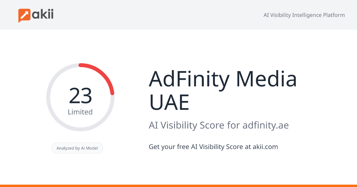 AdFinity Media - UAE AI Visibility Score
