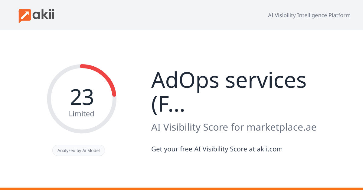 AdOps services (Freelancing) AI Visibility Score