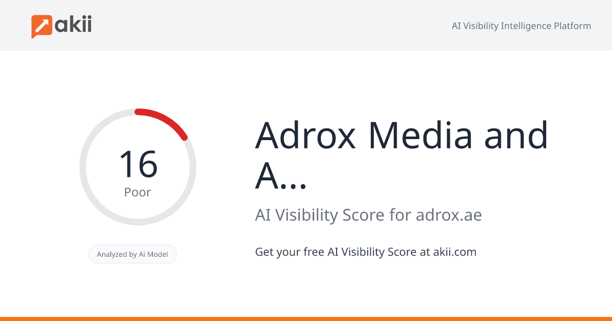 Adrox Media and Advertising LLC AI Visibility Score