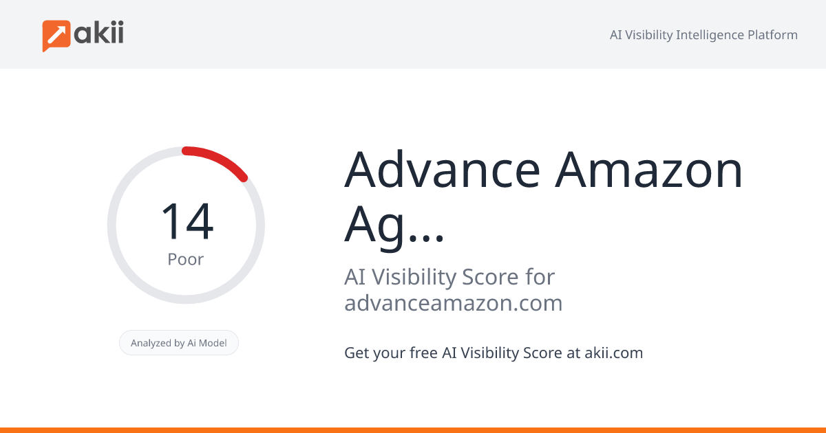 Advance Amazon Agency AI Visibility Score