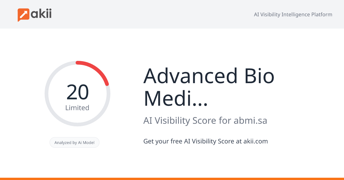 Advanced Bio-Medical Industrial Company AI Visibility Score