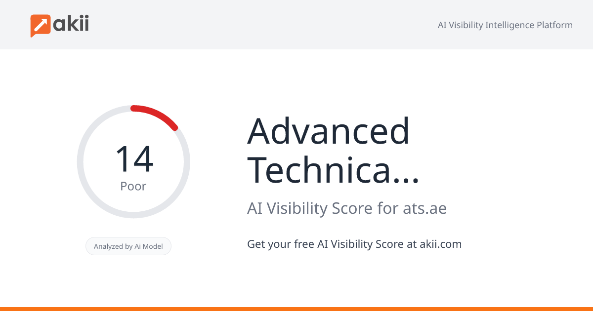 Advanced Technical Solutions الحلول AI Visibility Score
