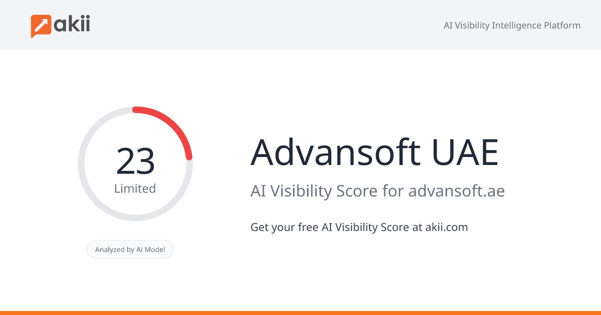 Advansoft - UAE AI Visibility Score