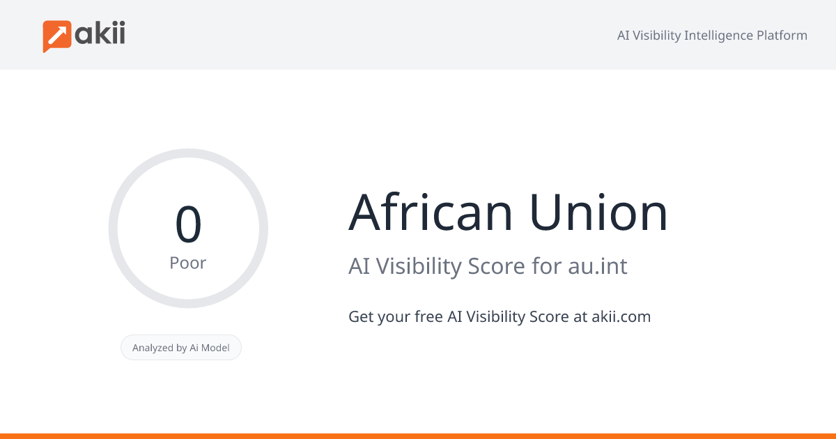 African Union AI Visibility Score